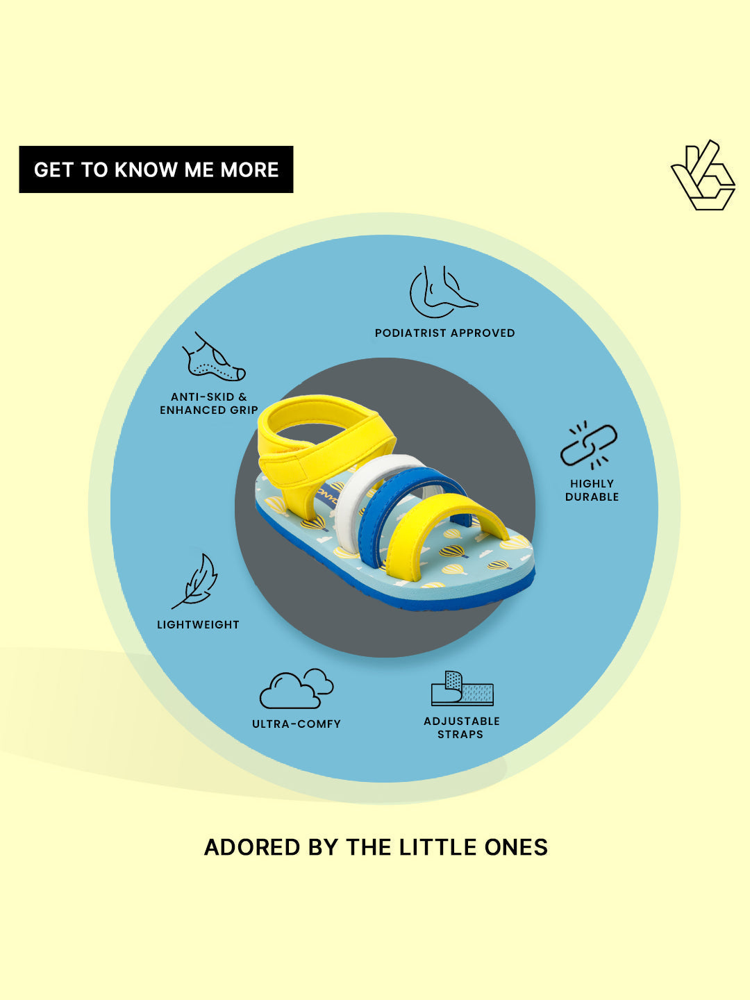 Premium Blossom Balloon Sandals - Sky Blue (Unisex)