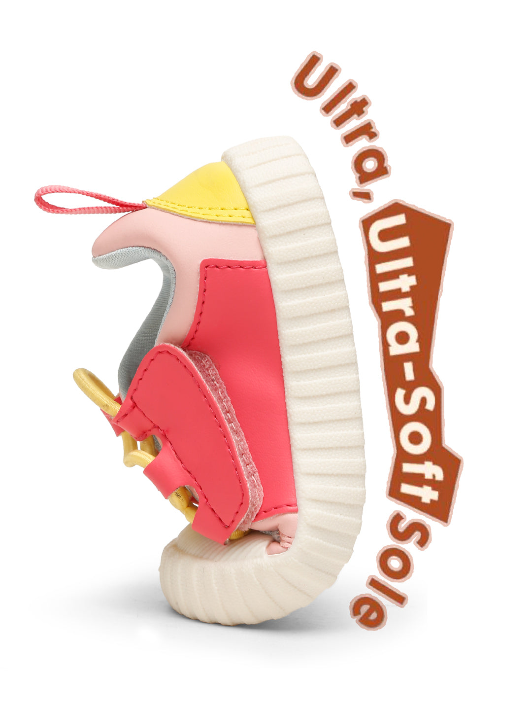 POCO Toddlers' Comfortable & LightWeight Lace-Free Sneakers- Pink (Girls)